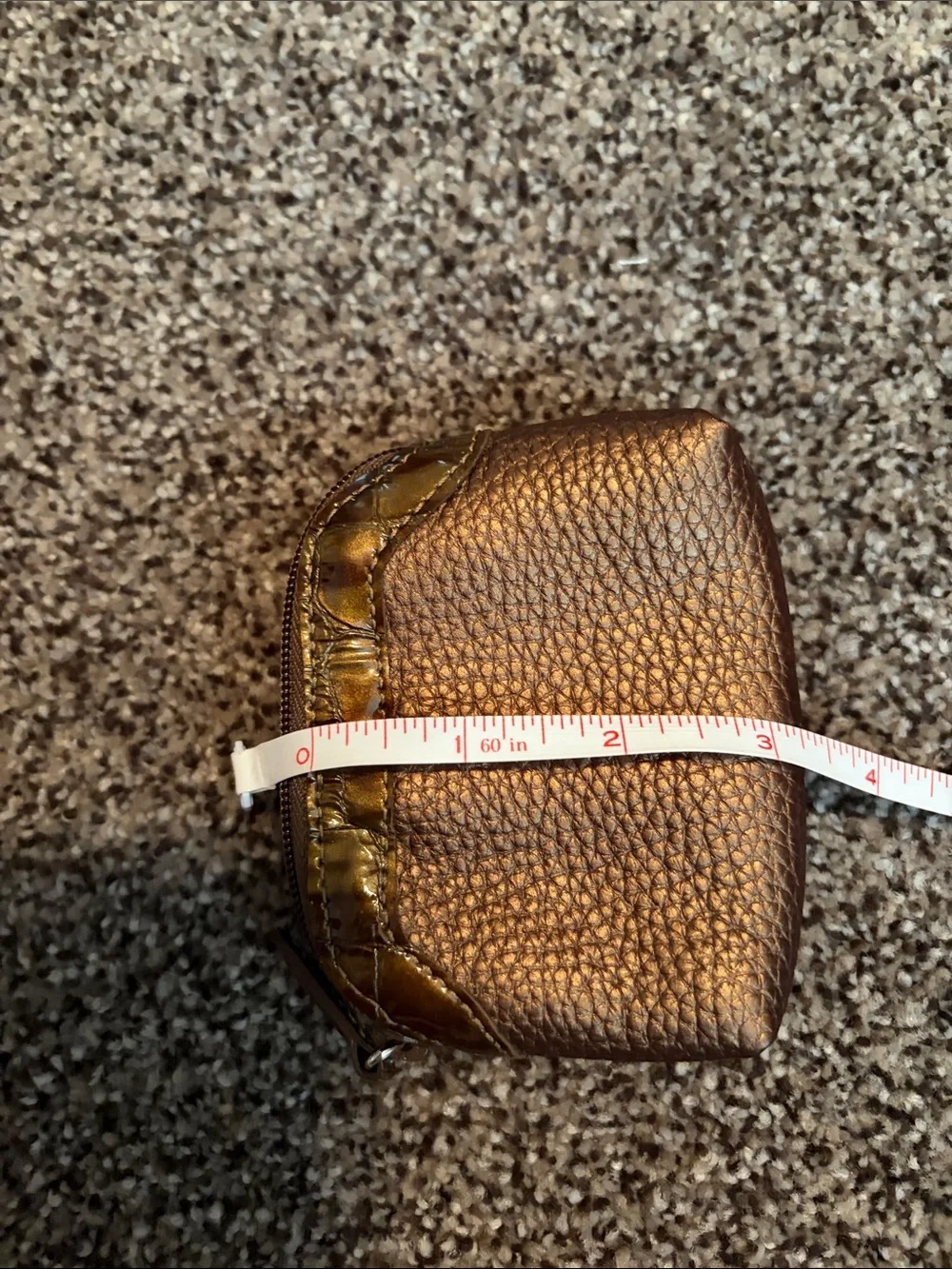 Brighton Bronze Pebbled Heart Coin Pouch